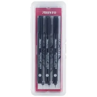 ARISTO Pigment Liner 3er-Set schwarz, Stärken 0.3/0.5/0.7 mm