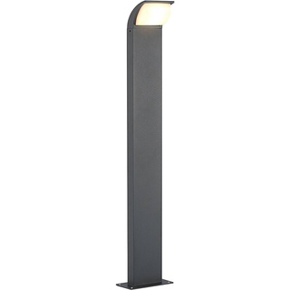 Lucande LED Außenleuchte 'Tinna' (Modern) in Schwarz aus Aluminium (1 flammig,) - Wegeleuchte, Pollerleuchte, Wegelampe, Sockelleuchte
