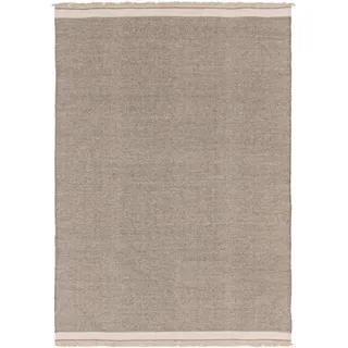 benuta pop Wollteppich Karla Grau 160x230 cm - Naturfaserteppich aus Wolle