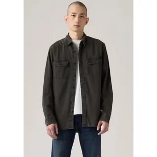 Levi's Langarmhemd Schwarz M