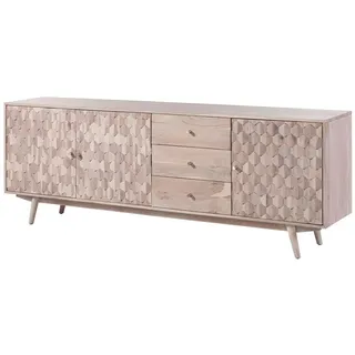 MASSIVMOEBEL24.DE Sideboard 210 x 75 x 42 cm Weiß