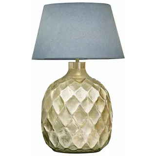 Mirabeau Tischleuchte Tischlampe Maricot silber/grau grau|silberfarben