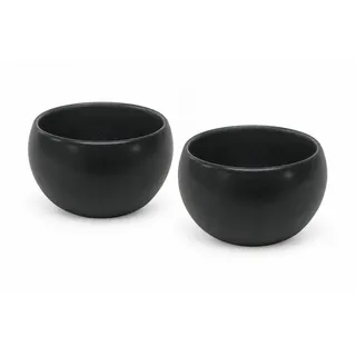 Novel Dipschalenset Faro, Schwarz, Keramik, 2-teilig, Farbverlauf, rund, Lfgb, Handmade Quality, Essen & Trinken, Geschirr, Schalen & Schüsseln, Dipschalen