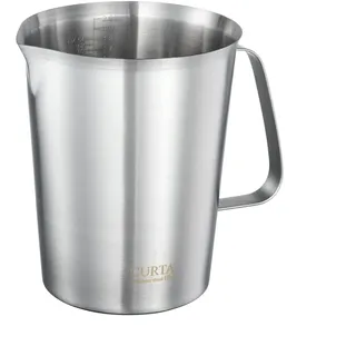 CURTA 18/8 Edelstahl-Messbecher mit Griff und Ausguss, 2000 ml (8 Tassen 64 OZ)