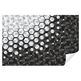 Wallarena Fototapete Schwarz Wiess Abstrakt Vlies Tapete Wohnzimmer Schlafzimmer Wandtapete, Glatt Vlies, 3D-Optik, 3D-Effekt, Tapete inklusive Kleister Vliestapete Motivtapete 4.16 m x 2.9 m