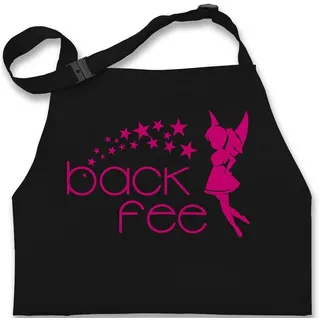 Shirtracer Kochschürze Back Fee Backfee, (1-tlg), Backschürze schwarz 43 cm x 53 cm