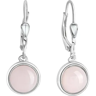 ZEEme Ohrhänger Zeeme Rosenquarz 8mm Silber 925