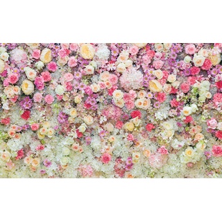 Forwall Schöne Blumen Pastellfarben Fototapete - Tapete - Fotomural - Mural Wandbild - (3102WM) - XXL - 368cm x 254cm - Papier (KEIN VLIES) - 4 Pieces