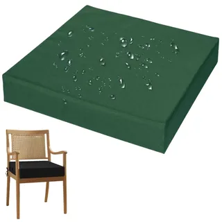uyeoco Stuhlkissen, 40x40, 45x45, 50x50, 35x35, Outdoor Sitzkissen, 3/5/8CM Dicke Bodenkissen, Sitzpolster Outdoor für Bank und Gartenstuhl(Dunkelgrün,35x35x10cm)