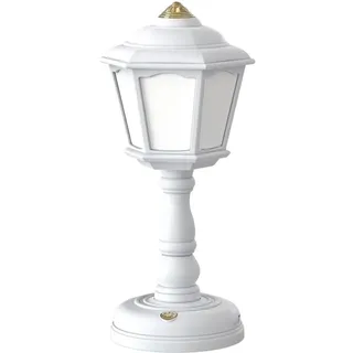 Retro-led-tischlampe, Usb-ladefunktion, Einstellbare Helligkeit, Touch-nachtlicht, Mini-straßenlaterne, Nachttischlampe, Schlafzimmerdekoration (weiß)