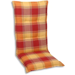 GO-DE Hochlehner Auflage 120 x 50 x 7 cm rot kariert 3 St.