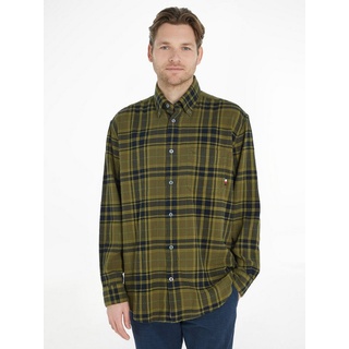 Tommy Hilfiger Langarmhemd TONAL TARTAN SHIRT grün M