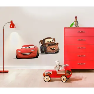 Komar Disney Deco-Sticker CARS FRIENDS | 50x70cm | Wandtattoo, Wandsticker, Wandaufkleber, Wandbild, Auto, Rennauto, Lightning McQueen, Kinderzimmer -14015h