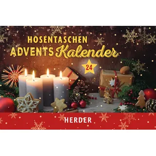 Herder Hosentaschenadventskalender 2024: Mit farbigen Fotos