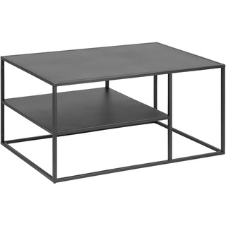 AC Design Furniture Nino Metall Couchtisch mit 1 Ablage in Schwarz, Sofatisch im Industrial Style, Einfache Montage, Wohnzimmermöbel, B: 90 x H: 45 x T: 60 cm