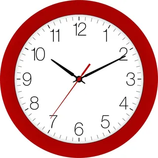 EUROTIME Wanduhr rot
