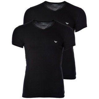 Emporio Armani T-Shirt Herren T-Shirt 2er Pack - V-Neck, V-Ausschnitt bunt|schwarz XL