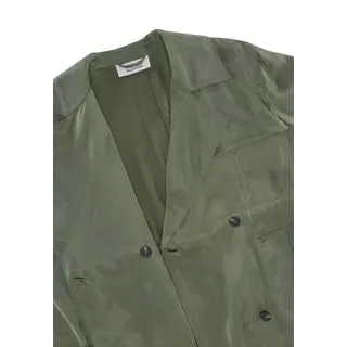 Milestone Trenchcoat MSIzzy Damen Mantel Jacke lang mit Rückenschlitz grün 42