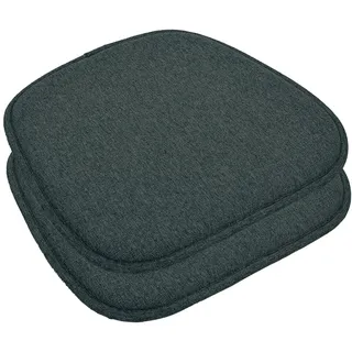 HAVARGO 2er Set Rutschfestes Stuhlkissen Stuhlauflage Kissen für Esszimmerstühle Waschbares Sitzauflage für Stühle im Büro Outdoor Indoor Garten-41 x 39 cm,Schwarz