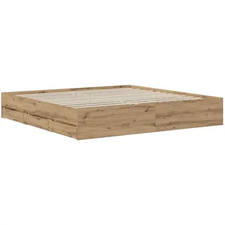 vidaXL Artisan-Eiche 180 x 200 cm Grey