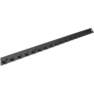 Brute Strength - Garderobenständer - 17 Haken - 116 cm - Edelstahl - Türhaken für Küche, Hakenleiste schwarz, Wandgarderobe, Bad, Wohnzimmer und Flur für Mützen Schals Handtaschen - Handtuchhaken