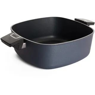 WOLL – Diamond Lite Kasserolle 28×28 cm, 6,0 Liter viereckig mit 2 Seitengriffen – Antihafttopf aus Aluminiumguss, backofenfest, für Ceran, Gas, Elektro & Halogen – Kasserolle