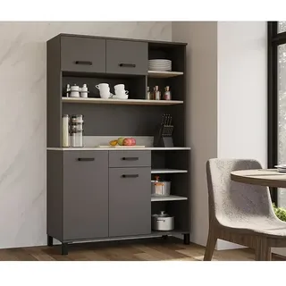 Stolarz-Lempert Buffetschrank Linda  (Breite: 120 cm, Anthrazit)