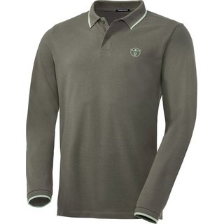 Chiemsee Langarm-Poloshirt aus formstabilem Baumwoll-Piqué grün L