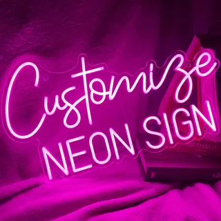 KAEGORT Neon Schild Personalisiert, Leuchtbuchstaben Individuelle für Deko Neon Sign 11 Farboptionen Leuchtschild Schriftzug RGB für LED Namensschild Hochzeiten Geburtstage Logos
