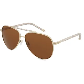 Michael Kors 0MK1146 Damen-Sonnenbrille Vollrand Pilot Acetat-Gestell, gold