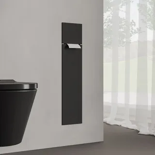Kronenbach Cube Design WC-Modul 73 cm - Unterputz, Glasfront, Anschlag rechts, Accessoires, KB100264MB, schwarz matt