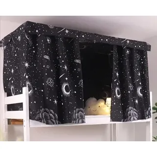 3 * Stücke Bettvorhang Etagenbett Zelt Vorhang Blackout Vorhänge Moskitonetz Hochbett Schlafzelt Schlafsaal Mid-Sleeper Bett Zelt Vorhang Tuch Staubdicht Moskito für Studentenwohnmein Kinderzimmer