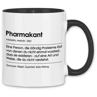 wowshirt Tasse Geschenk für Pharmakant Definition Geburtstag Weihnachten, Farbe:White - Black