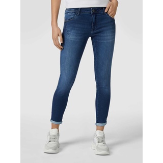 Cropped Super Skinny Fit Jeans mit Stretch-Anteil Modell 'Lexy', Blau, 24