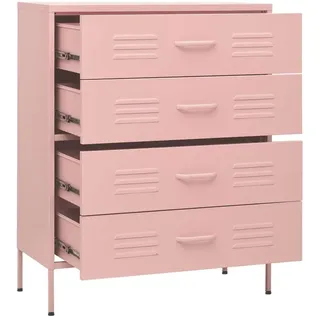 vidaXL Kommode 80 x 101,5 x 35 cm Rosa