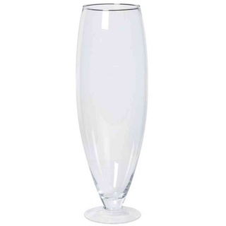INNA-Glas Bodenvase Tina, Kegel - Rund, klar, 67cm, Ø 17cm - Ø 22cm - XXL Vase - Glasvase
