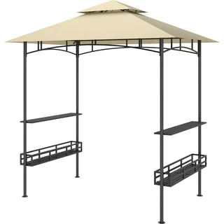 Outsunny Grillpavillon 2,4 x 1,5 m Beige