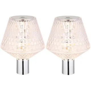 GLOBO Flaschenlampe Kristallleuchte Transparent 2 St.