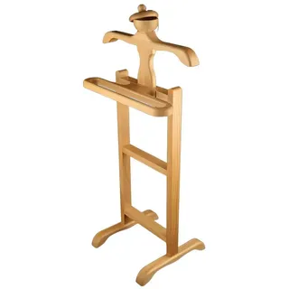 Xlmoebel Herrendiener Kleiderständer aus Buchenholz mit stabiler Konstruktion, (1 St., Kleiderständer), Hergestellt in Europa beige