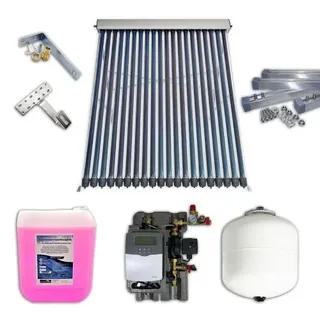 Solaranlage Solarpaket Solarthermie Warmwasser Heizung Röhrenkollektor 4,58m2