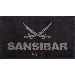 Sansibar Badematte ca.60x100 cm Badteppich Badvorleger Anthrazit/Taupe