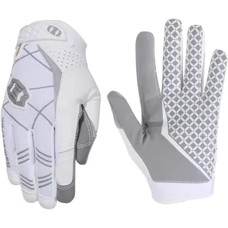 Seibertron Pro 3.0 Elite Ultra-Stick Sports Receiver/Empfänger Handschuhe American Football Gloves Jugend und Erwachsener White M