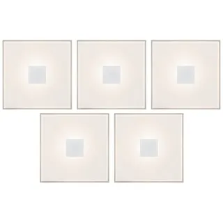 Paulmann LumiTiles LED Fliesen Square 5er-Set IP44 10x10cm Weiß Aluminium Kunststoff