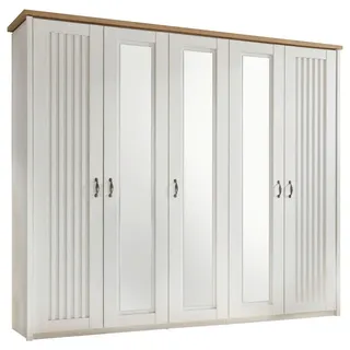 Sconto Drehtürenschrank Toneo 265 x 215 x 60 cm Weiß