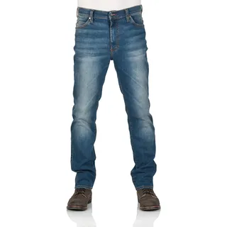 Mustang Herren Jeans Tramper Tapered Fit Blau Tiefer Bund Reißverschluss W 33 L 30
