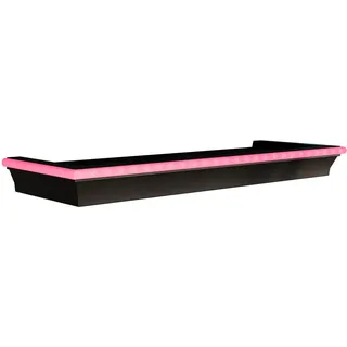 Mirjan24 Wandregal, Schwarz, Rosa, Kunststoff, Rechteckig, 46x5x16 cm, Wohnzimmer, Regale, Wandregale