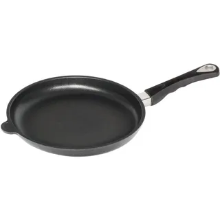 AMT Gastroguss Bratpfanne 28 cm Ø Schwenkpfanne 4 cm hoch, fester Stiel, nicht induktionsgeeignet, Lotan® Antihaft-Veredelung, Gusspfanne (Aluguss), AMZN-428