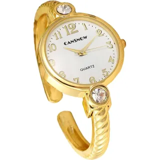 Elegante Spangenuhr für Damen – Goldene Damenuhr mit Quarzwerk, komfortablem Spangenverschluss & stilvollem Design für Alltag & besondere Anlässe