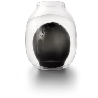 Philippi - Louisa Vase H 19 cm, schwarz / klar