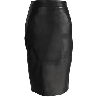 Zerimar Damenrock aus Leder | Damenrock | Langer Rock für Damen | Eleganter Lederrock | Damenrock | Farbe Schwarz | Größe 46 - 46